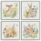 Stupell Industries Celebrate Spring Floral Bunnies Framed Giclée Wall Art Set